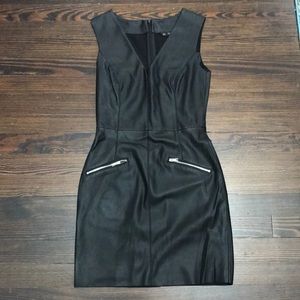 Zara Mini Black faux Leather dress